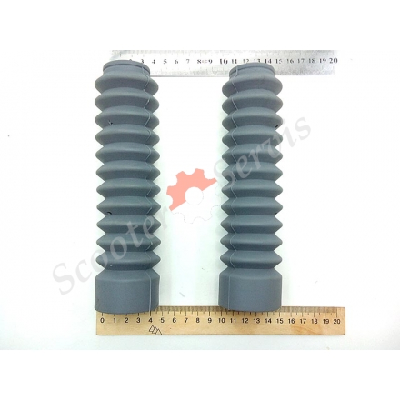 Гофри, пильовики передніх амортизаторів (пір'я), силіконові кольорові, довжина 195 мм - 255 мм, діаметр 45 мм