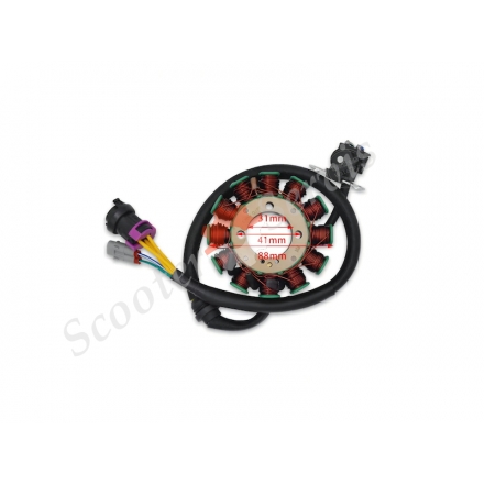 Генератор статор квадроцикл ATV Loncin LX200AU, LX200ATV-U, Bashan 200, Forte, Spark, Kayo, Huayang та ін., двигун CVT175 (161QMK 163QMK)