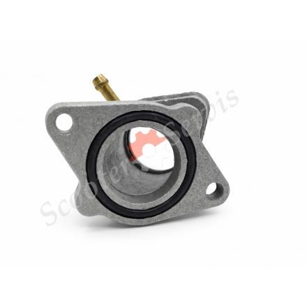 Впускний колектор перехідник карбюратора QJ125 GS125 алюмінієвий з штуцером для китайських мотоциклів 125сс 