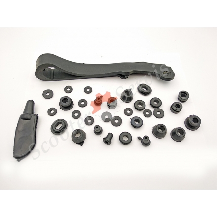 Комплект резиновых креплений, демпферов и втулок для пластика (обтекателей) мотоцикла, универсальный набор 40 шт.