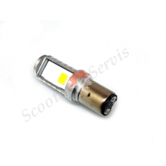 Світлодіодна Led лампа два вуса, тип цоколя BA20d, 9-100V 8-16W ближнє / дальнє світло