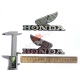 Емблема "Хонда крила" об'ємна алюміній