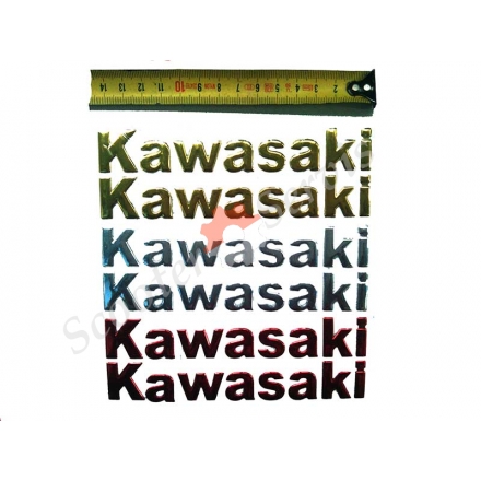 Наклейка Kawasaki, об'ємна силіконова