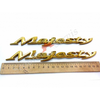 Наклейка ямаха "Majesty", Маджести, хромированный пластик золото, хром