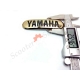 Наклейка "Yamaha", объемная, полукруглая, золото, хромированный пластик, на бак