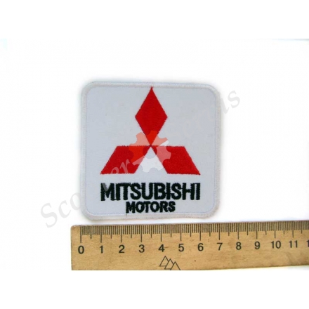 Термонаклейка "Mitsubishi", тканевая нашивка, наклейка на ткань
