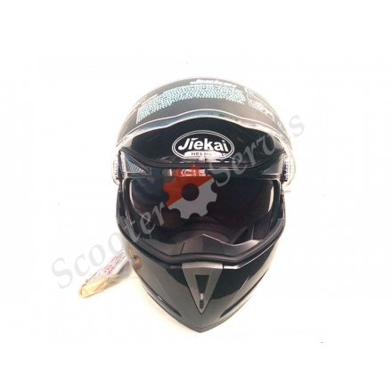 Шлем интеграл, трансформер Jiekai с очками, визор анти-царапины, анти-фог(Anti-fog)