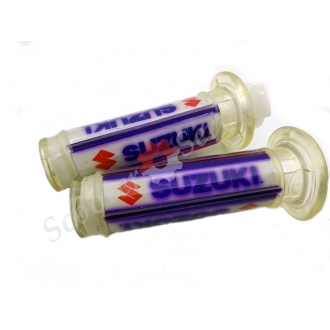 Ручки руля, грипсы Suzuki с пластиковой вставкой под тросик газа