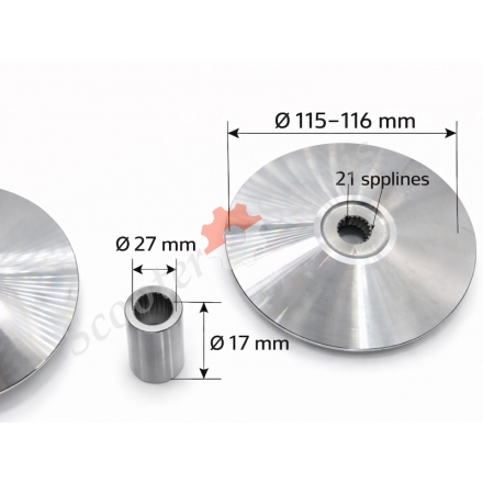 Варіатор передній у зборі квадроцикл ATV Loncin LX200AU, LX200ATV-U, Bashan, Forte, Spark, двигун CVT200, CVT175